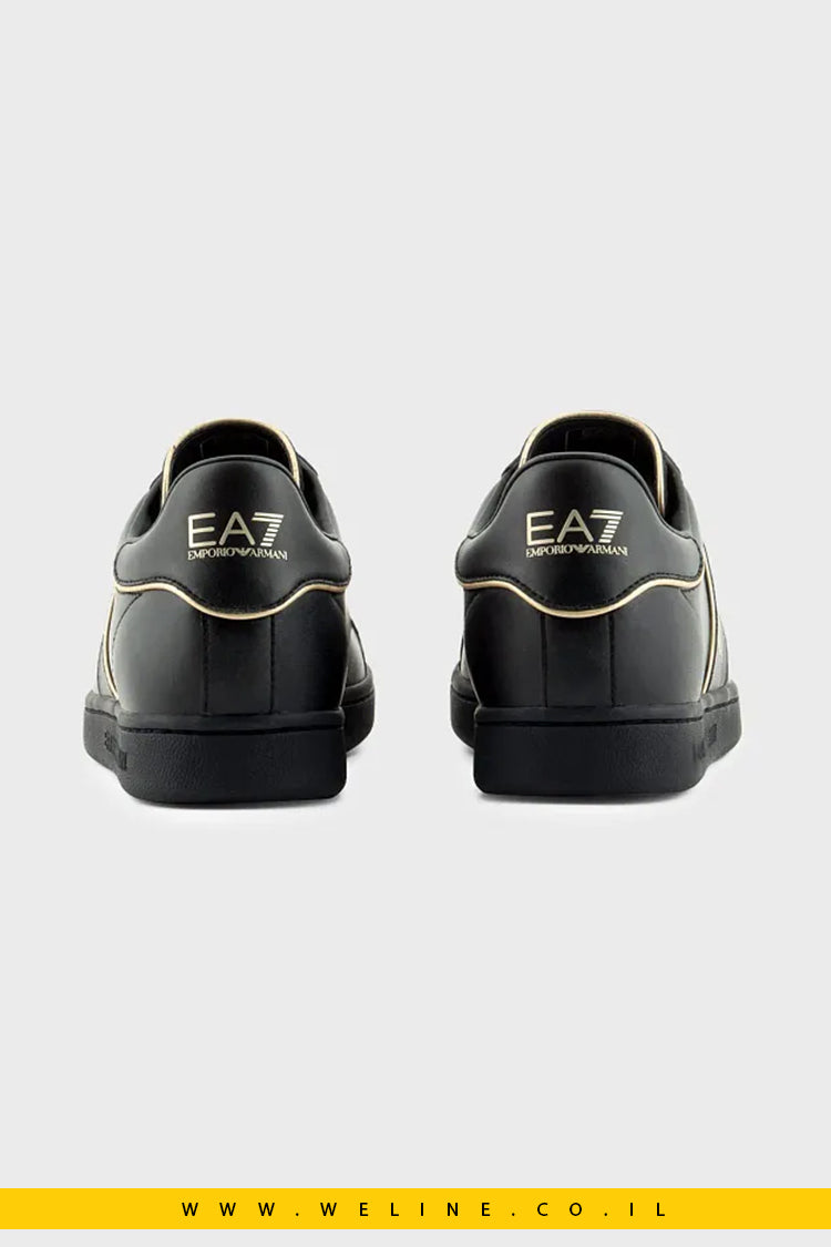 נעלי סניקרס EA7 Emporio Armani Classic Perforated בצבע שחור