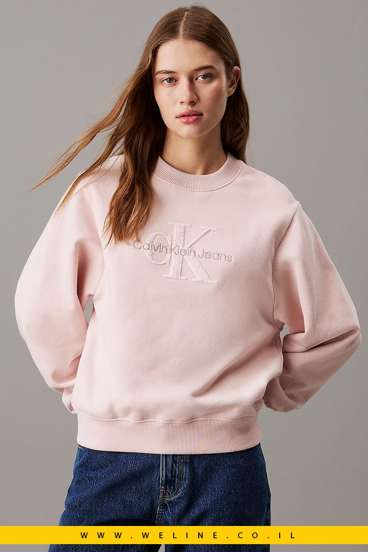 סווטשירט Relaxed Chenille Monogram מבית Calvin Klein