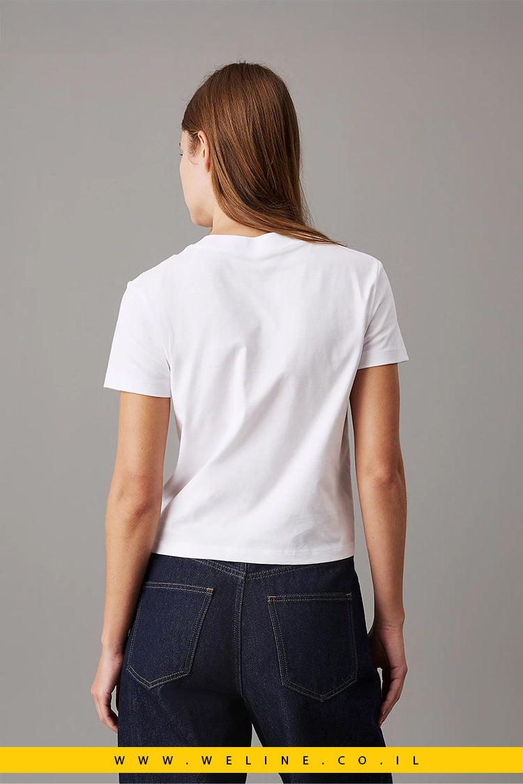 Slim Logo T-Shirt - חולצת טריקו לוגו דקה מבית Calvin Klein