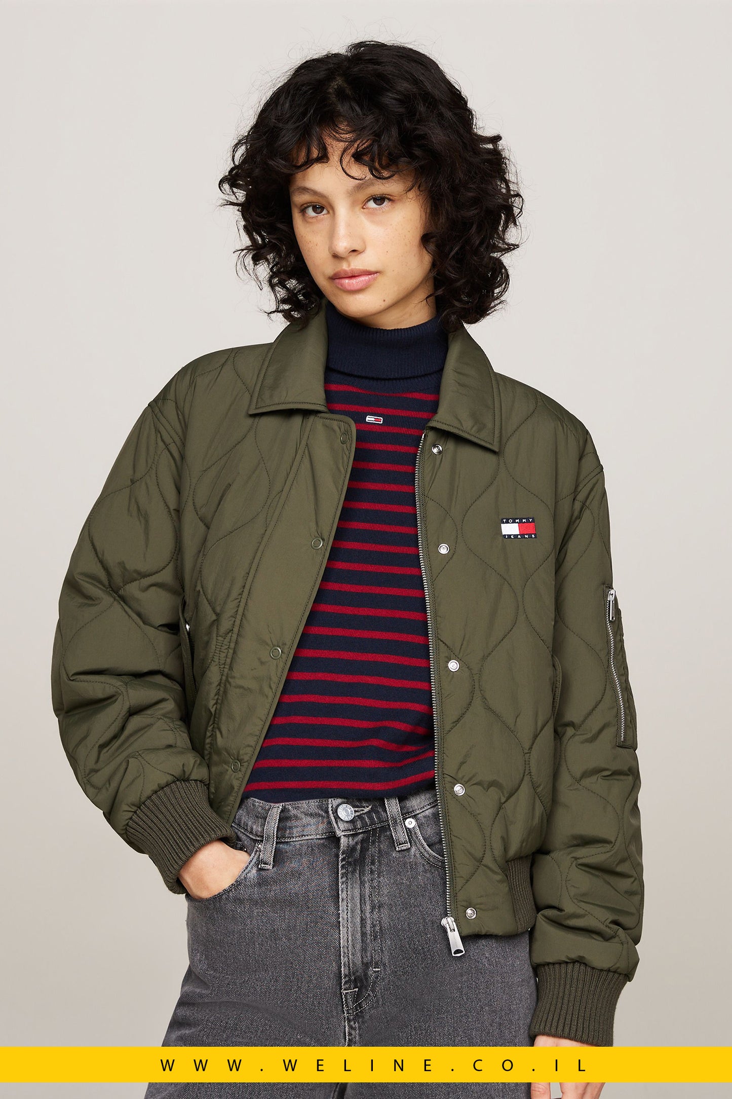 מעיל בומבר מרופד בעיצוב מיוחד Tommy Jeans