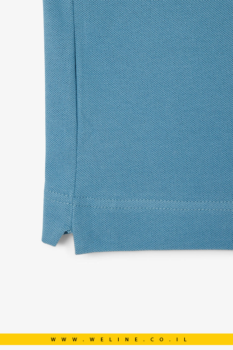 חולצת פולו Regular Fit Paris Stretch Piqué לגברים בצבע כחול מבית Lacoste
