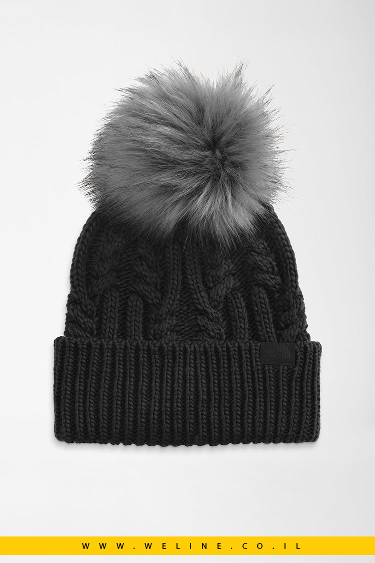 כובע צמר לנשים מבית The North Face מדגם Oh Mega Fur Pom בצבע שחור