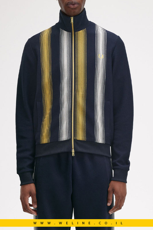 מעיל ספורט עם פסים דהויים (Ombre Stripe Track Jacket)