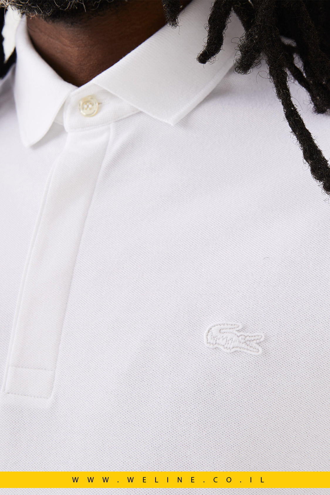 חולצת פולו לגברים Lacoste Paris Stretch Piqué