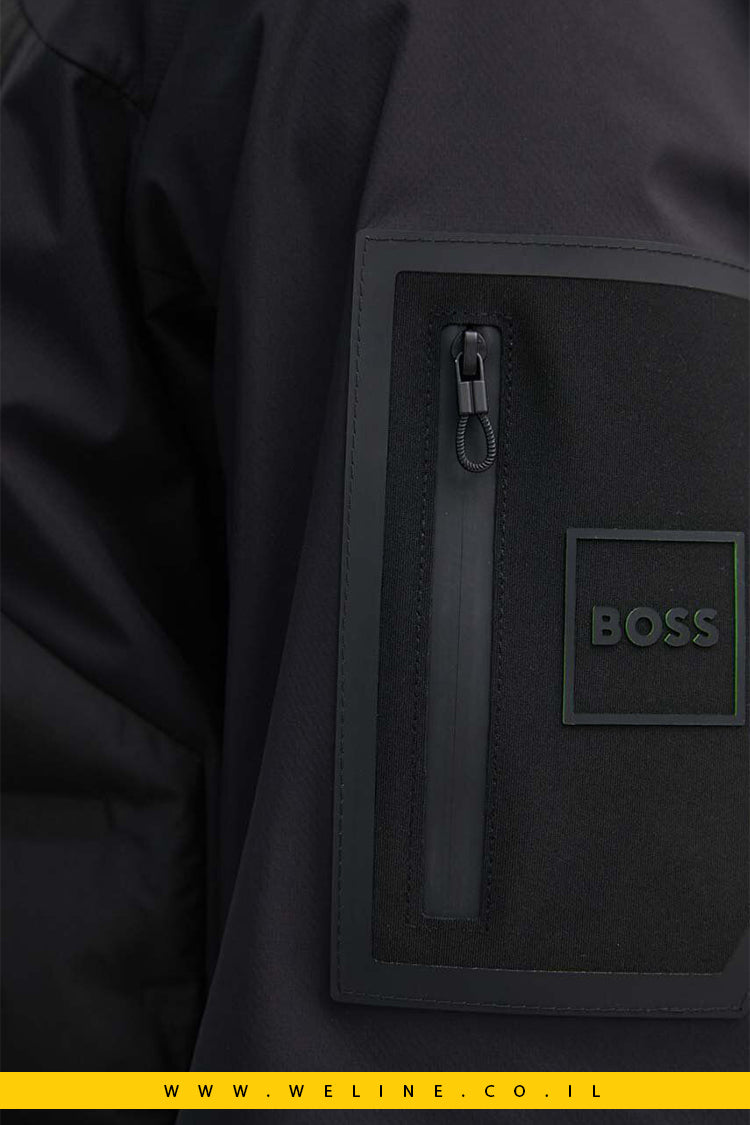 מעיל פוך BOSS Green לגברים בצבע שחור
