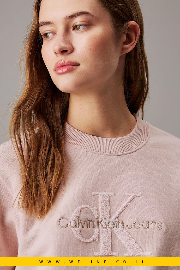סווטשירט Relaxed Chenille Monogram מבית Calvin Klein