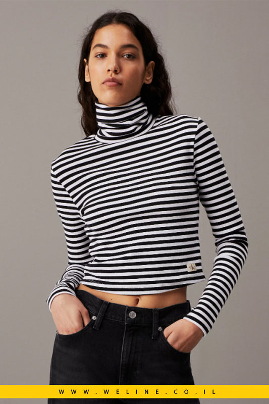 סוודר Calvin Klein Rib Rollneck לנשים
