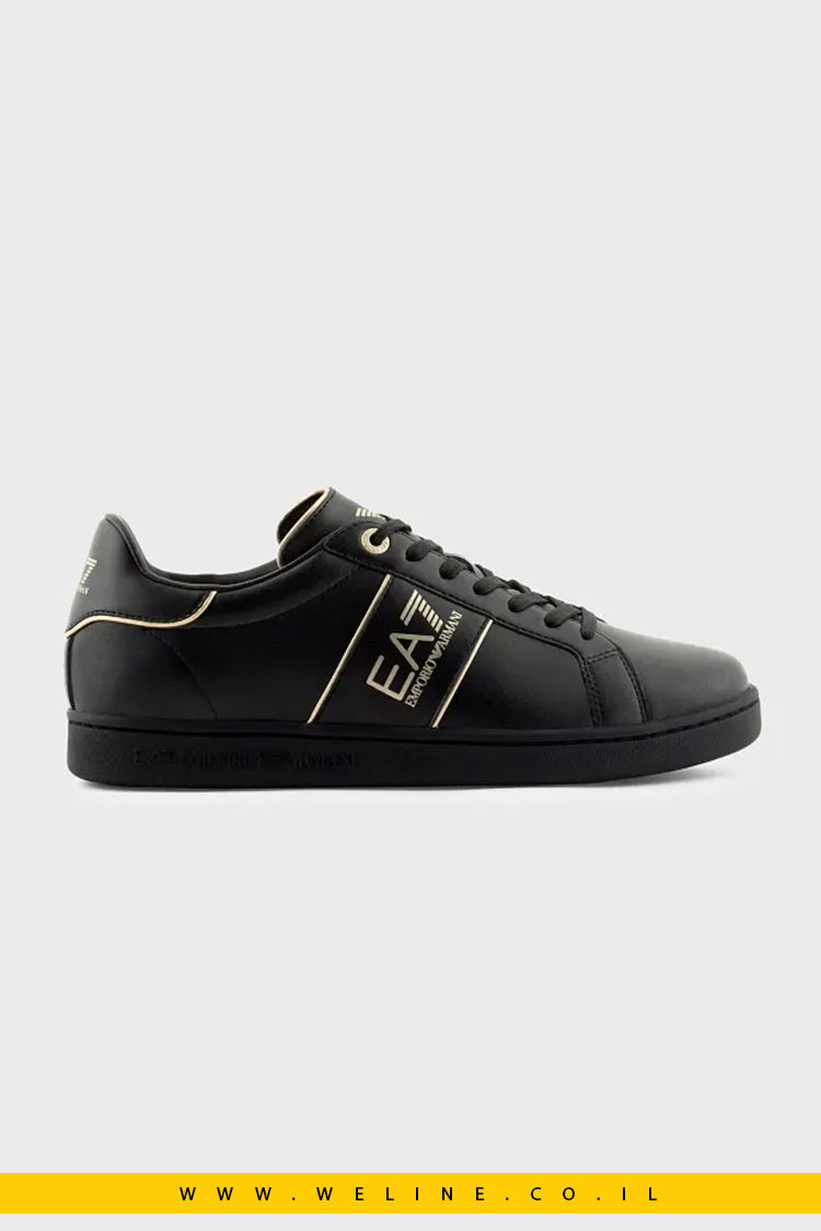נעלי סניקרס EA7 Emporio Armani Classic Perforated בצבע שחור