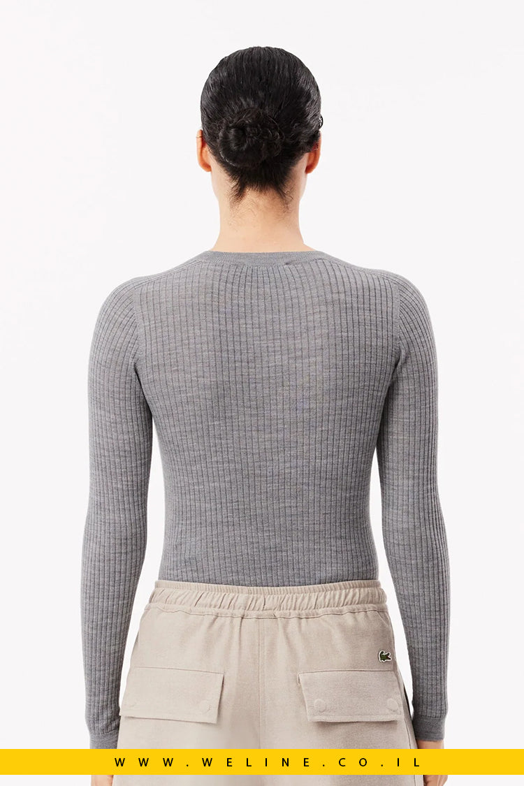 סוודר Lacoste Merino Wool 3D Rib