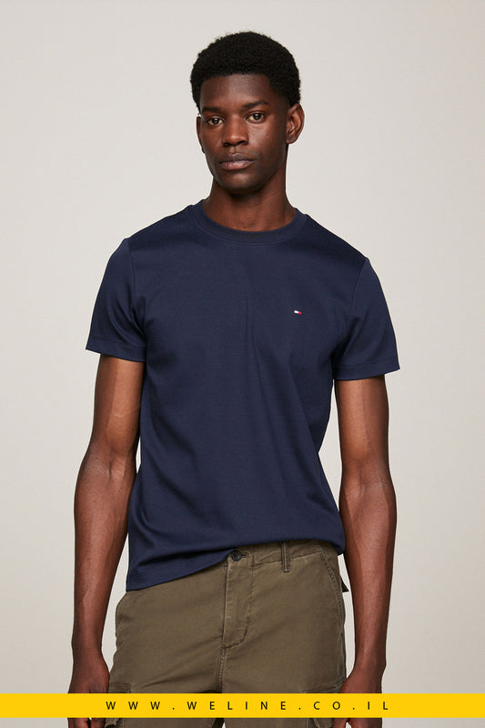 חולצת טי כחולה בגזרת Slim Fit – Tommy Hilfiger