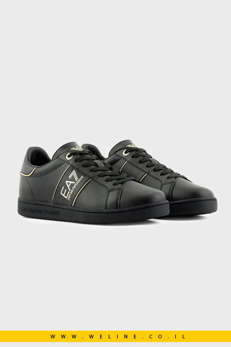 נעלי סניקרס EA7 Emporio Armani Classic Perforated בצבע שחור