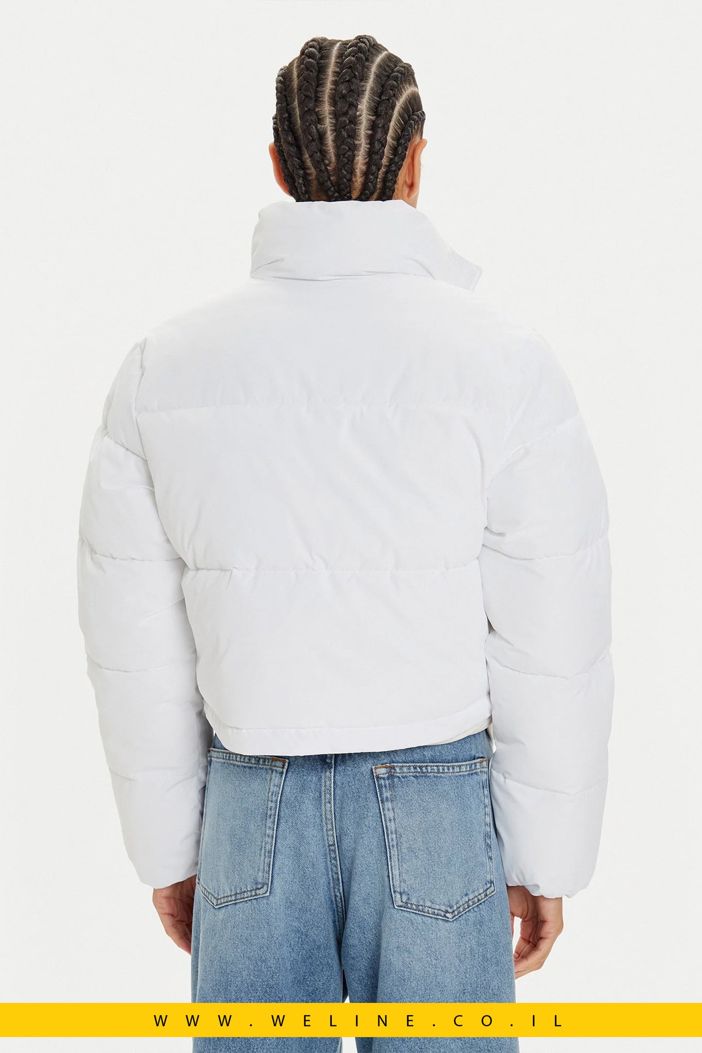מעיל פוך Calvin Klein Jeans בצבע לבן, גזרה רגילה