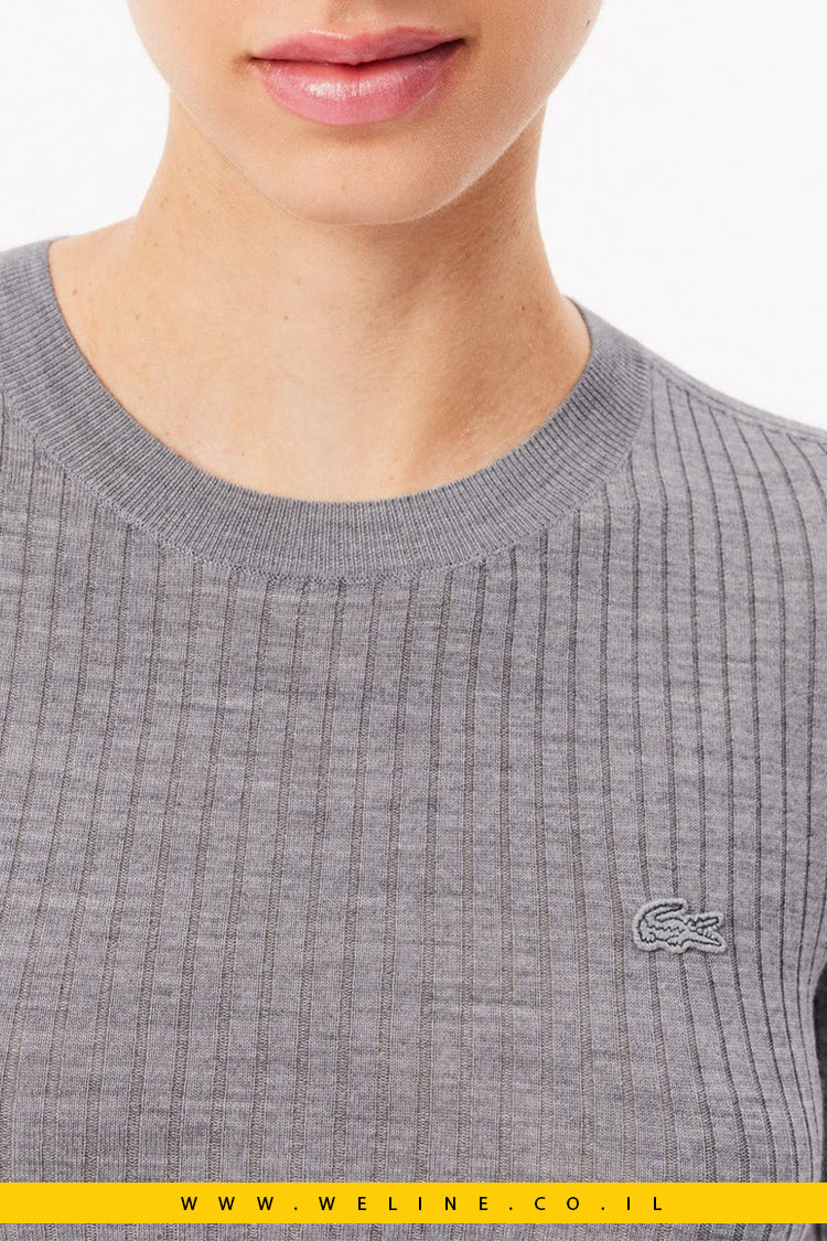 סוודר Lacoste Merino Wool 3D Rib