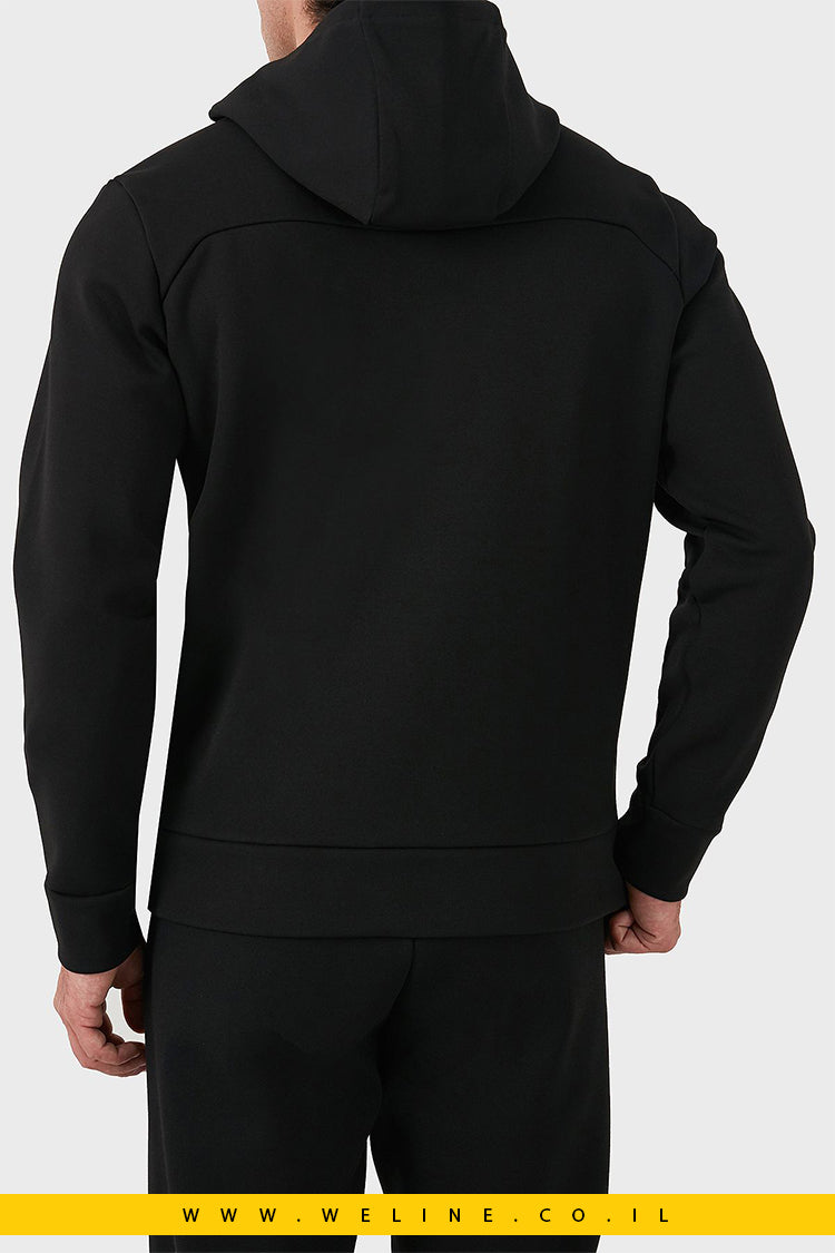 סווטשירט לגבר מבית BOSS - דגם Pamuklu עם לוגו ושרוך קפוצ'ון