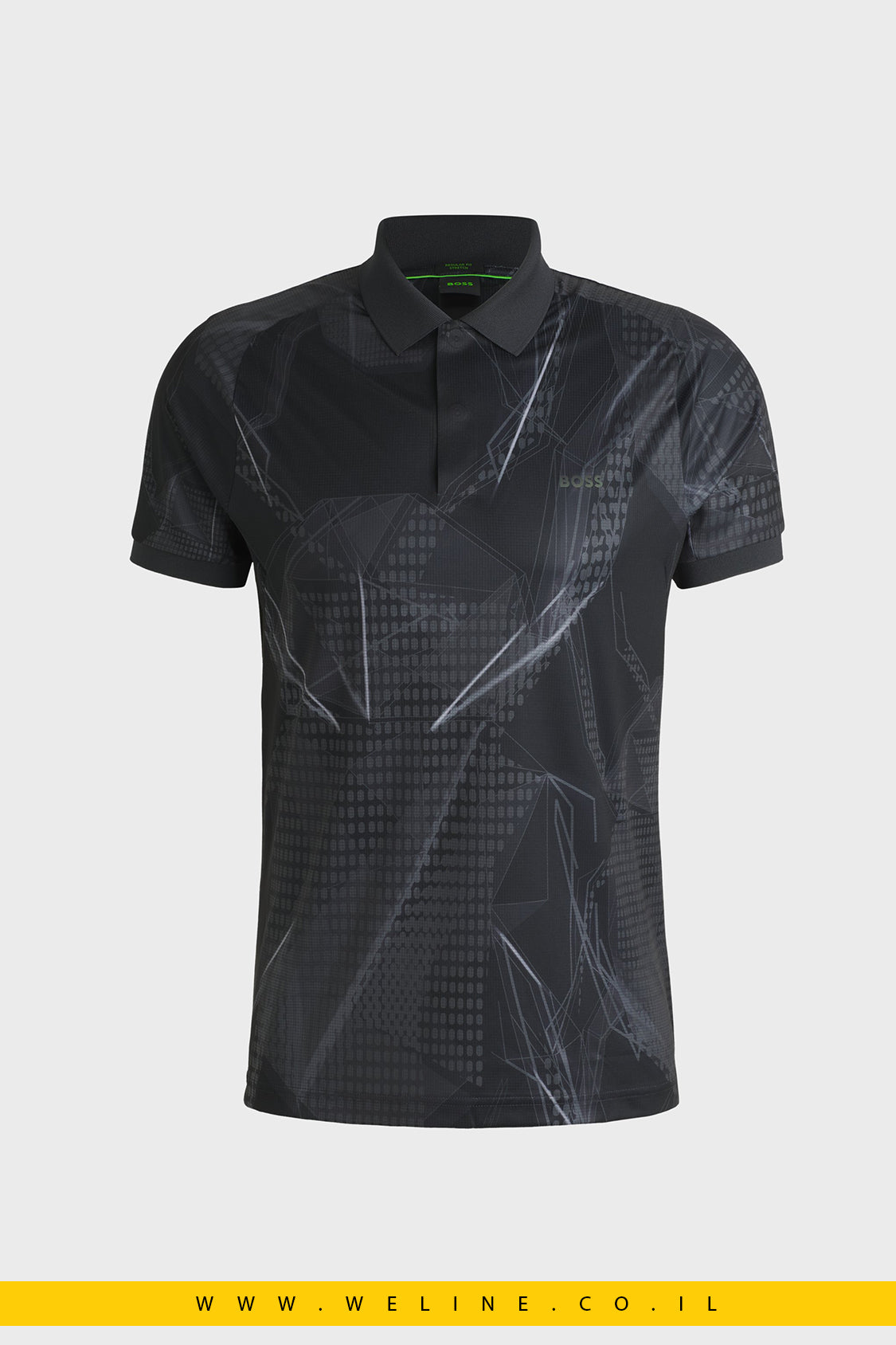 חולצת פולו לגברים עם הדפס גרפי והגנה מקרני UV – BOSS Paddy Desert Active