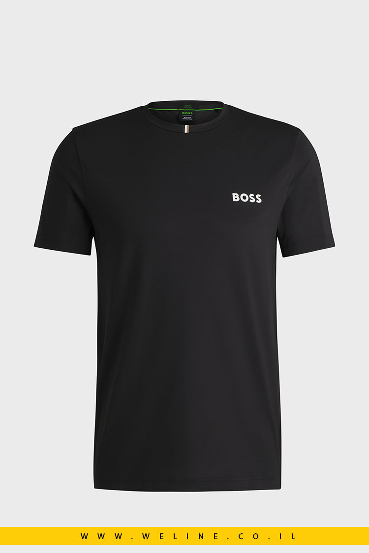 חולצת טי ספורטיבית BOSS x Matteo Berrettini בפיקה מנדף לחות