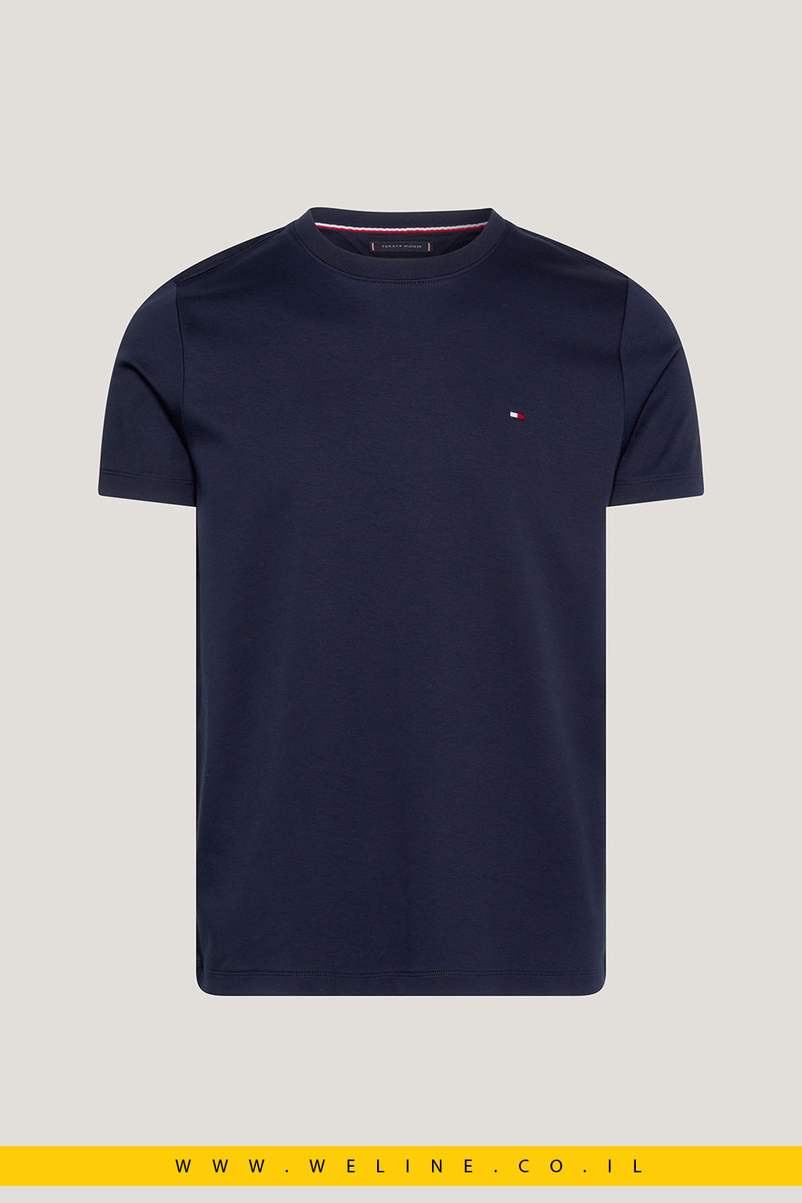 חולצת טי כחולה בגזרת Slim Fit – Tommy Hilfiger