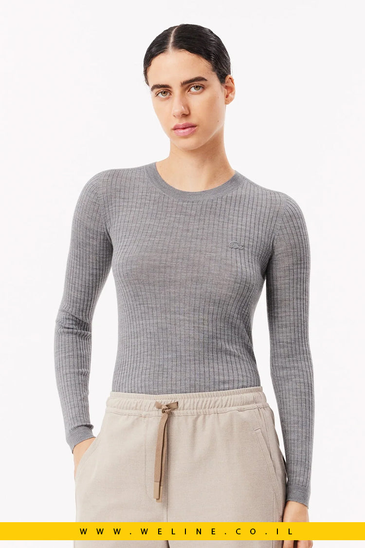 סוודר Lacoste Merino Wool 3D Rib