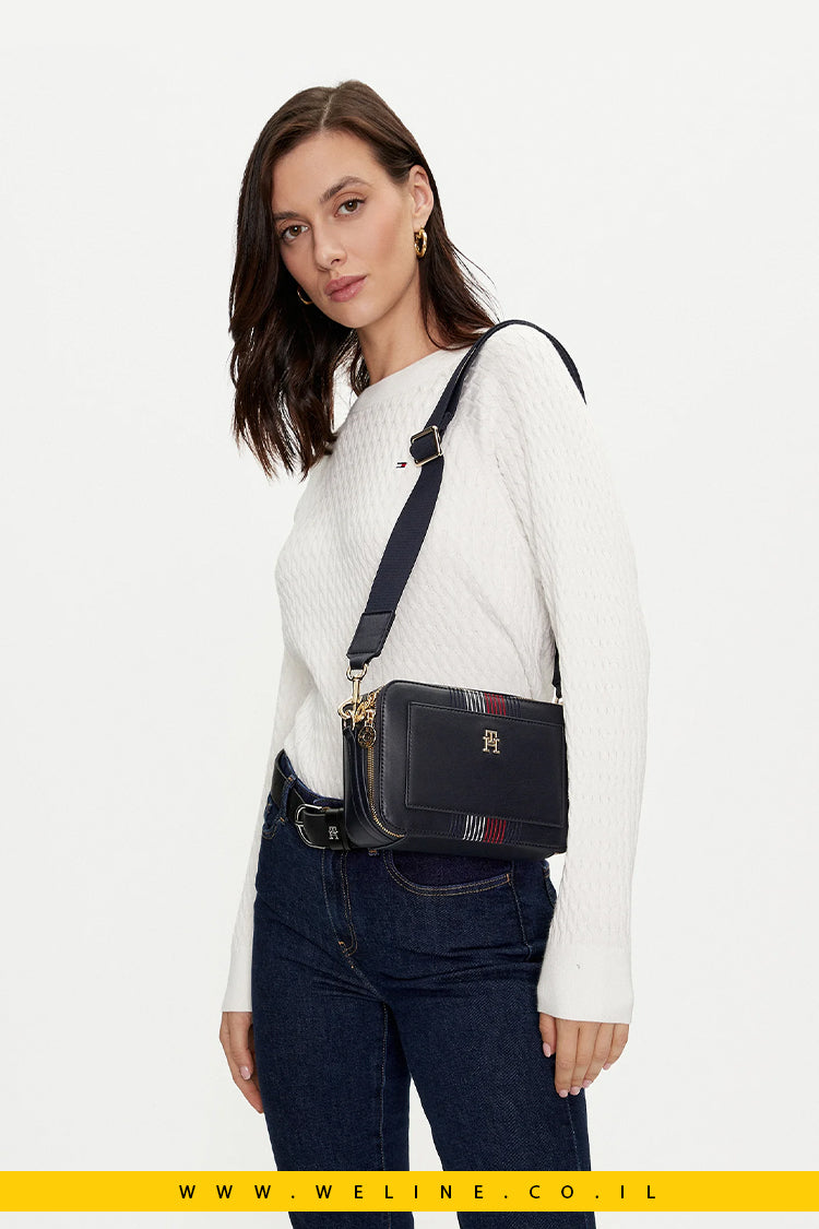 תיק צד Tommy Hilfiger Distinct Camera Bag Corp בצבע כחול כהה