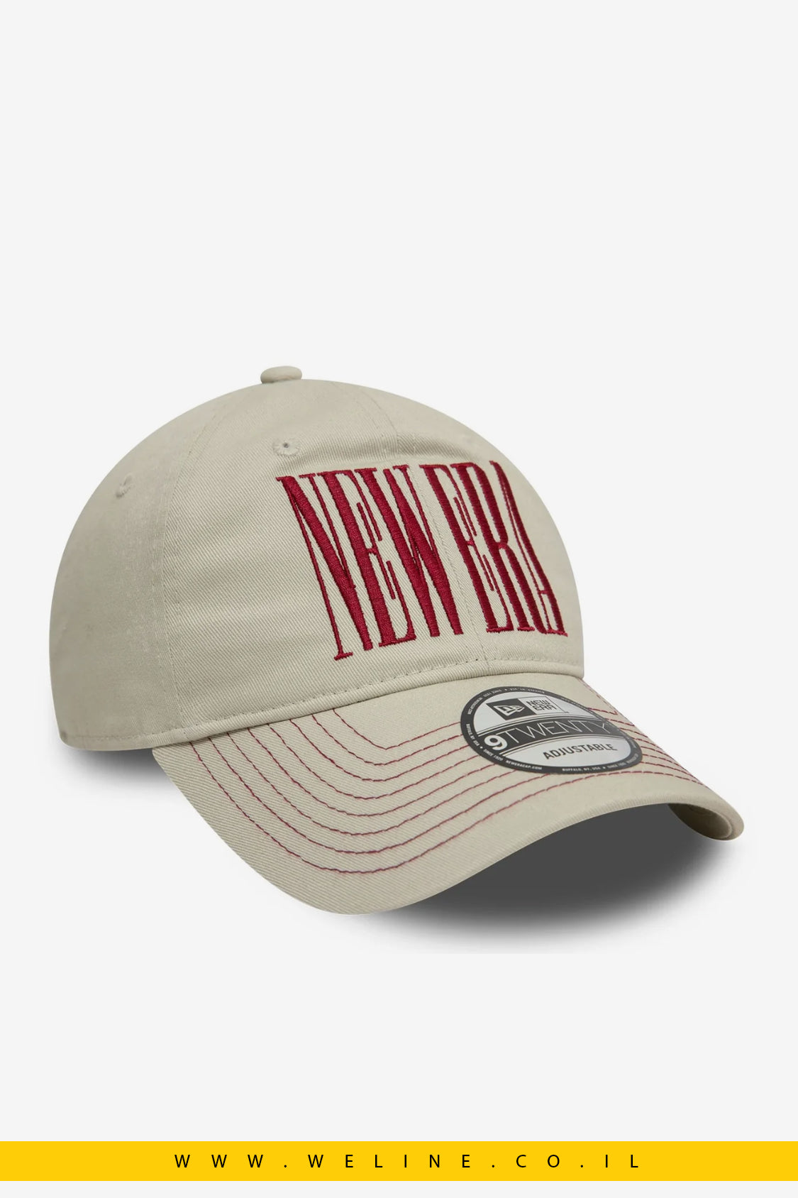 כובע מתכוונן New Era Wordmark Cream 9TWENTY מבית New Era