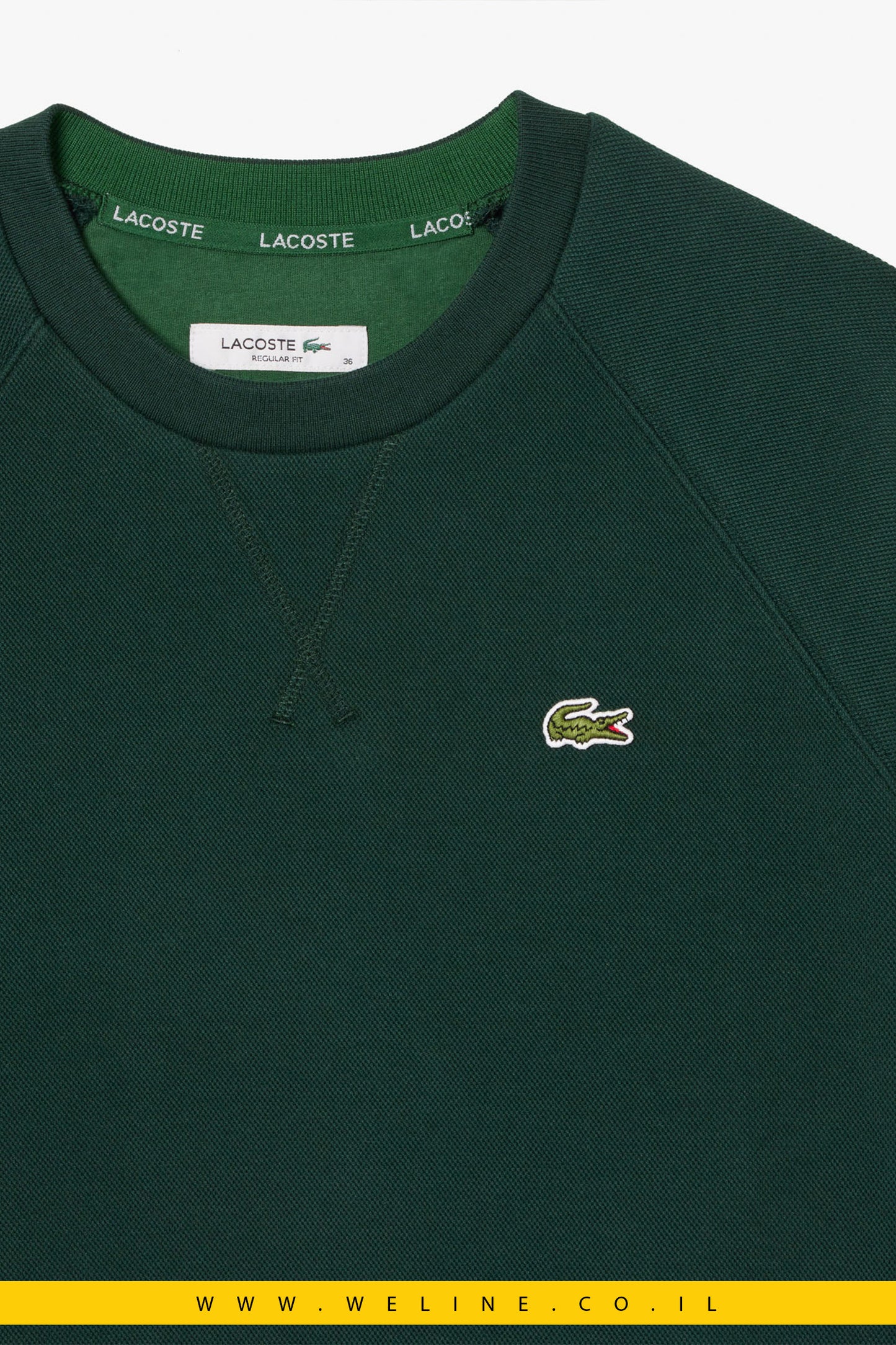 סווטשירט פיקה עם צווארון עגול (Crew Neck Piqué Sweatshirt).