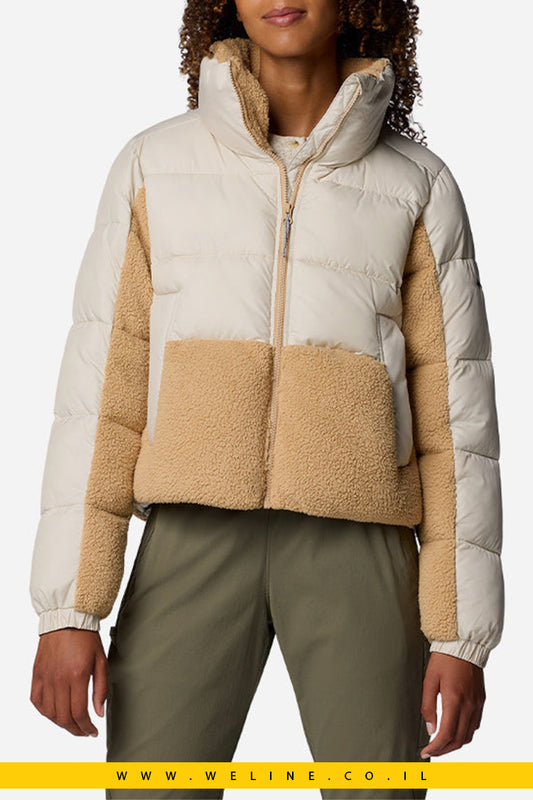 מעיל נשים Columbia Leadbetter Point™ Ii Sherpa Hybrid - בצבע בז