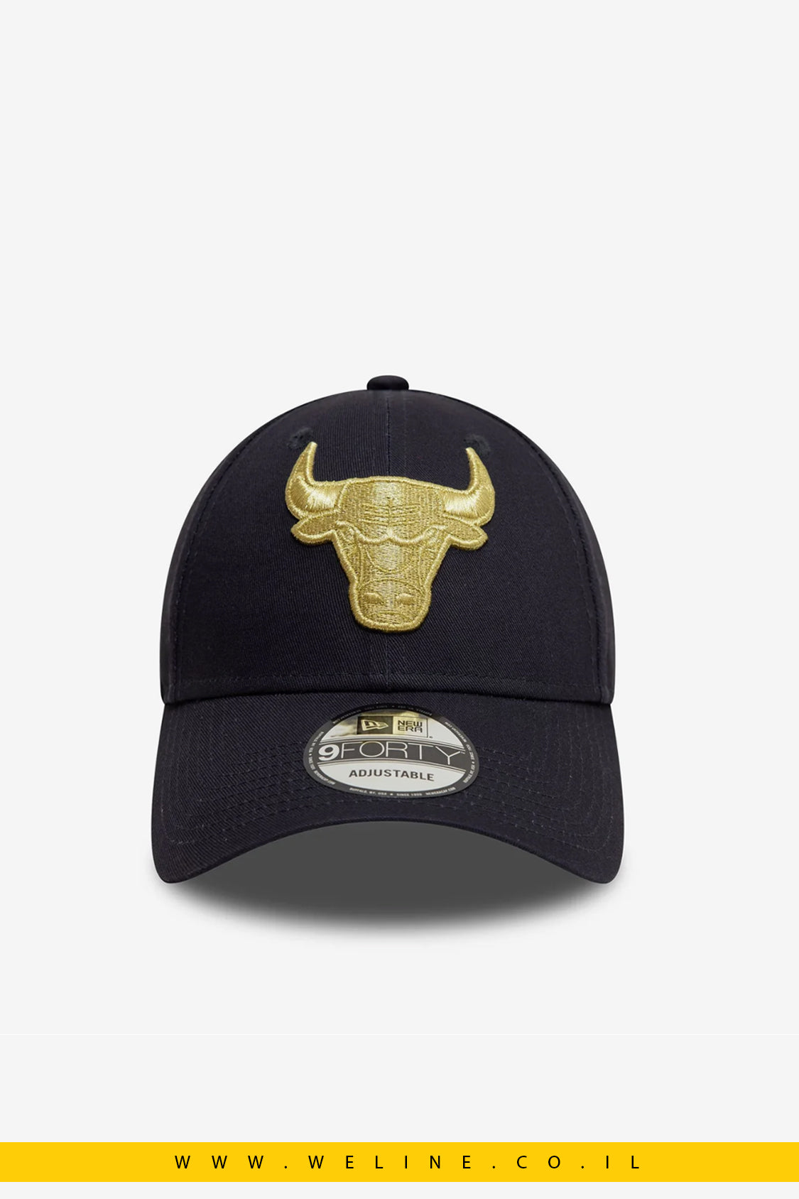 כובע מתכוונן Chicago Bulls Metallic Navy 9FORTY מבית New Era