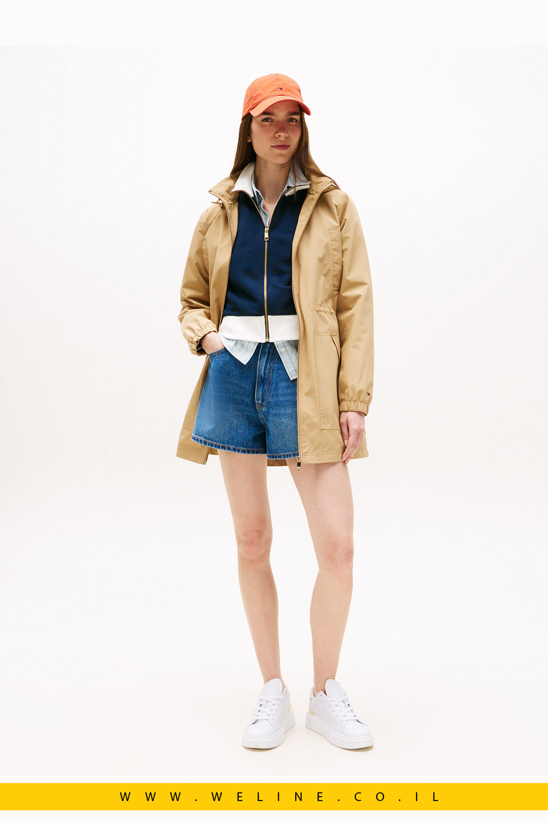 סניקרס נשים מעור עם מונוגרמת TH – Tommy Hilfiger
