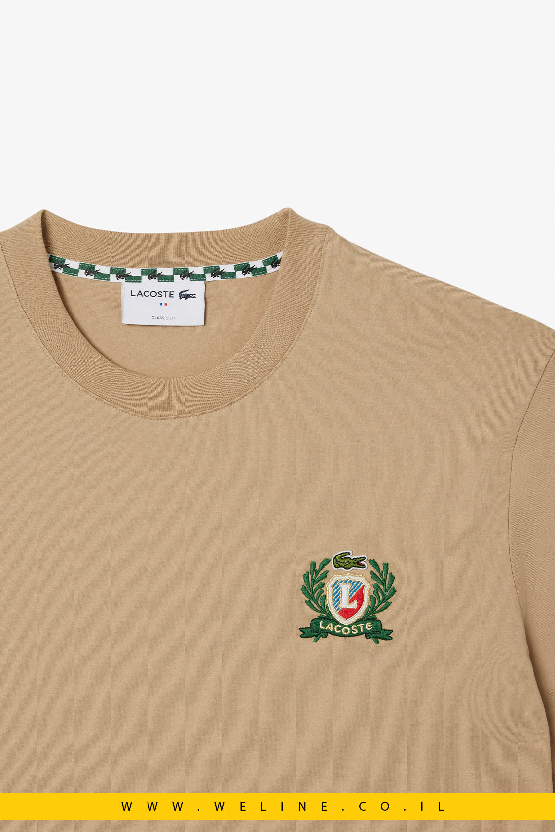 חולצת טי מבד כותנה עם סמל רקום – Lacoste