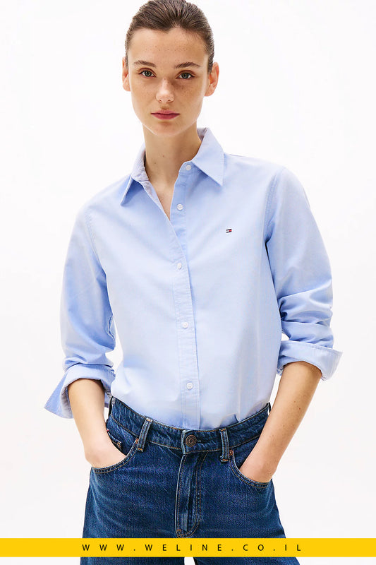 חולצת אוקספורד קז'ואל לנשים – טומי הילפיגר