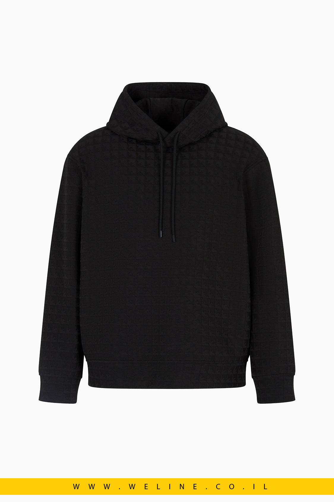 קפוצ'ון גברים Emporio Armani ASV – Jacquard Lyocell עם דוגמת נשר All-Over