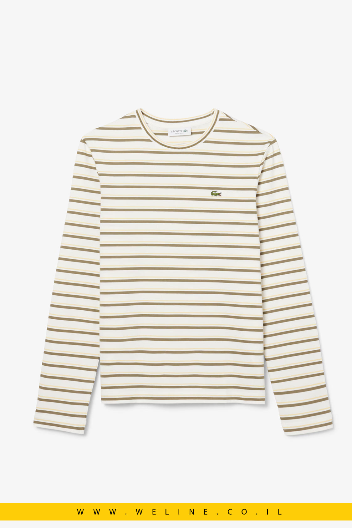 חולצת נשים ארוכת שרוול מפסי ג׳רזי – Lacoste