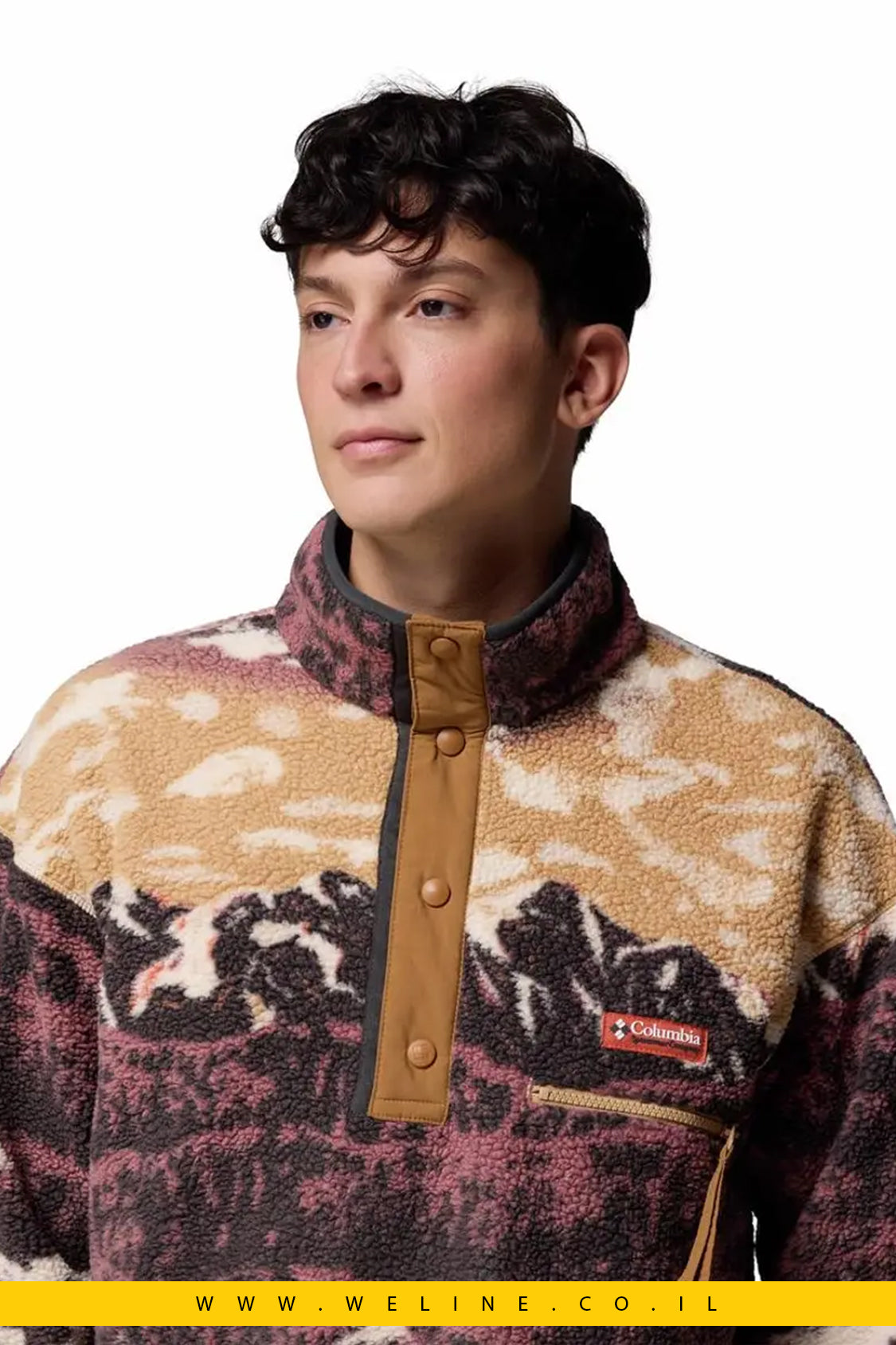 Columbia – Helvetia II Printed Half Snap Fleece פליס מודפס לגברים עם פתיחת חצי–סנאפ