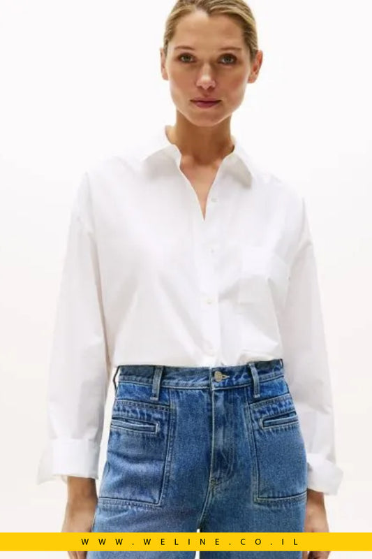 חולצת נשים Tommy Hilfiger Oversized Poplin