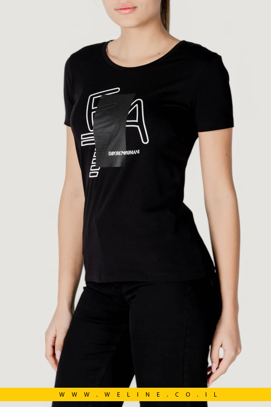 חולצת T שחורה EA7 Emporio Armani