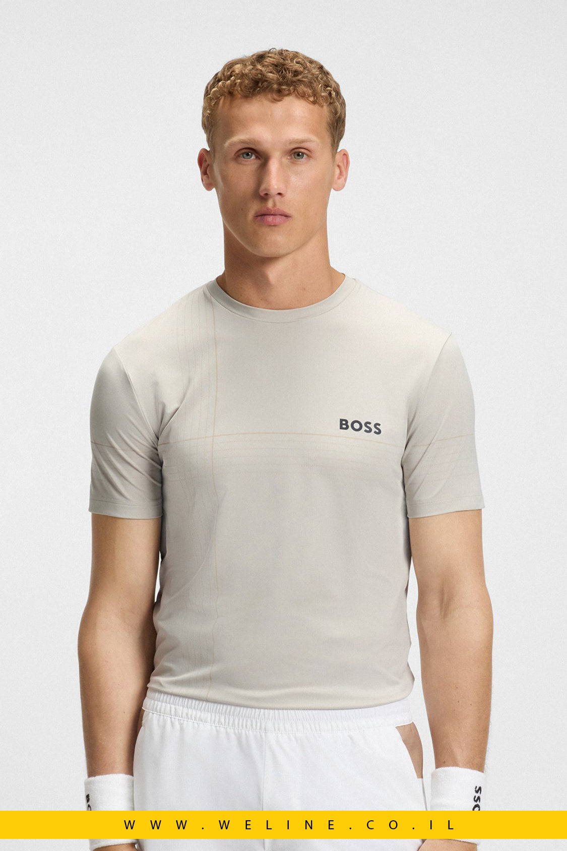 חולצת טי ספורטיבית לגברים | BOSS Tee Check TOC