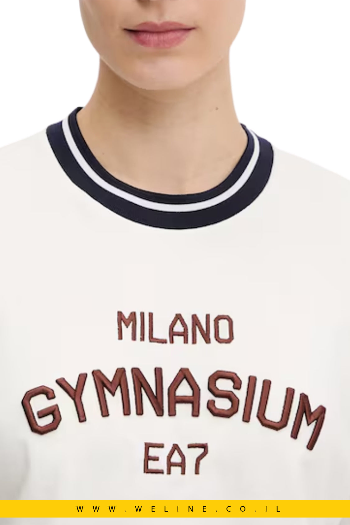 חולצת נשים רחבה 100% כותנה – EA7 Emporio Armani - קולקציית קיץ 2025