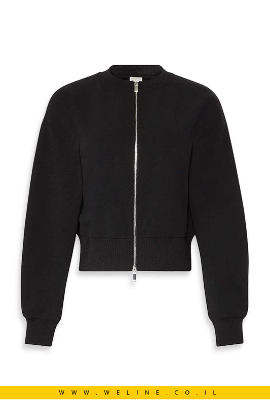 קרדיגן נשים Calvin Klein Stretch Crepe – צבע שחור