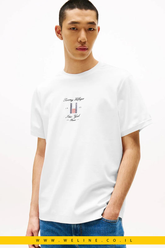 חולצת T-Shirt עם לוגו רקום Tommy Hilfiger