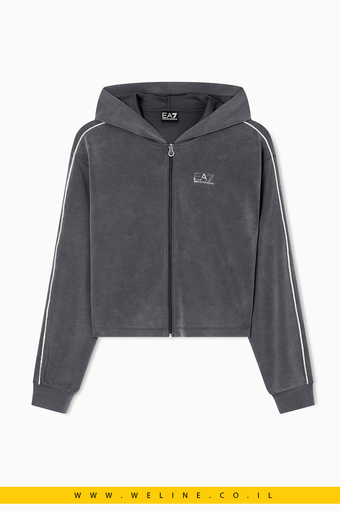 סווטשירט רוכסן נשים – Precious Stretch Modal – EA7 Emporio Armani