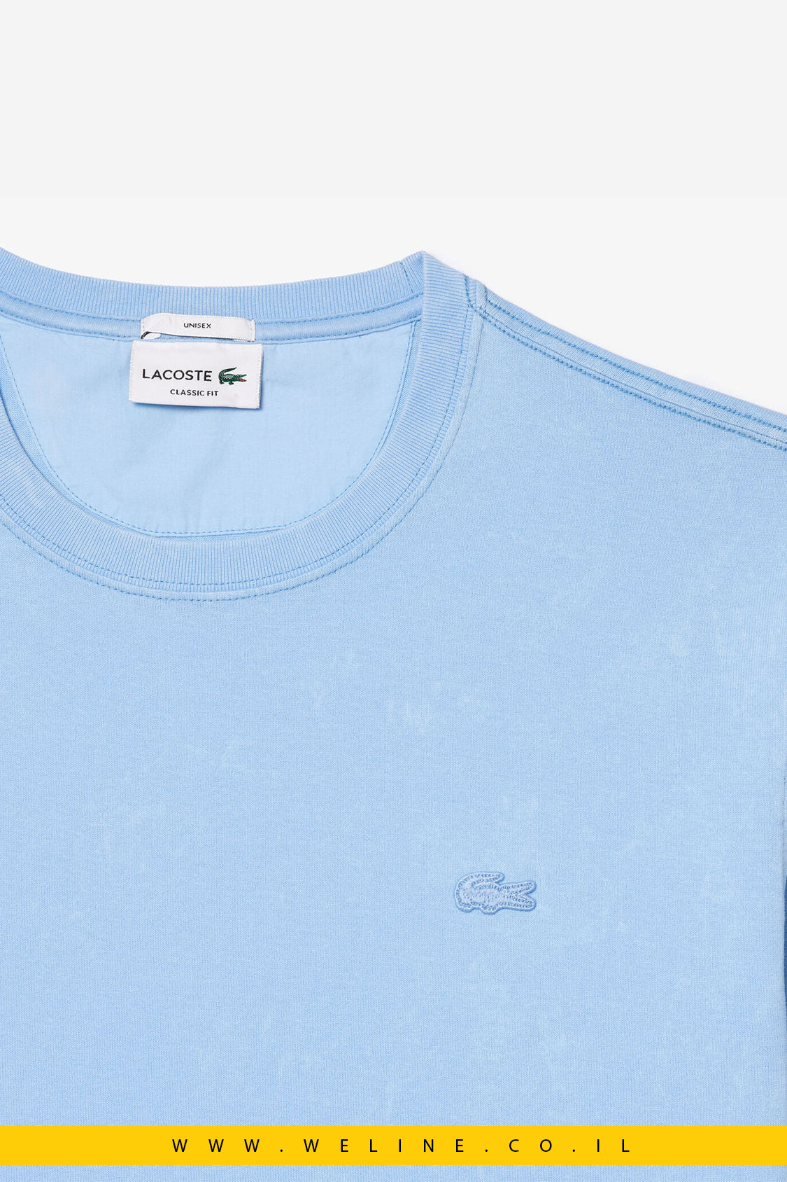 חולצת טי לגברים עם אפקט שטיפה ובד כותנה כבד – Lacoste