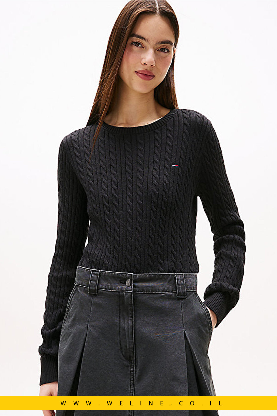 סוודר נשים Cable Essential – Tommy Jeans