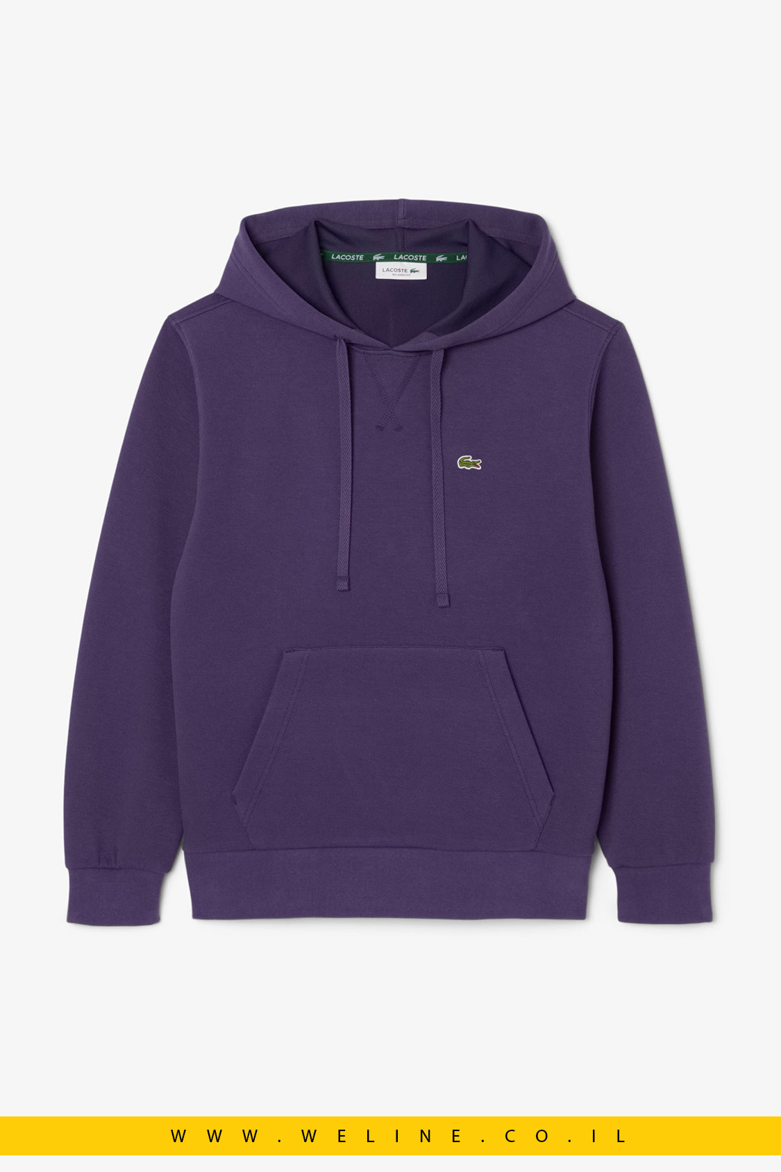 קפוצ’ון נשים Piqué בצבע סגול – Lacoste