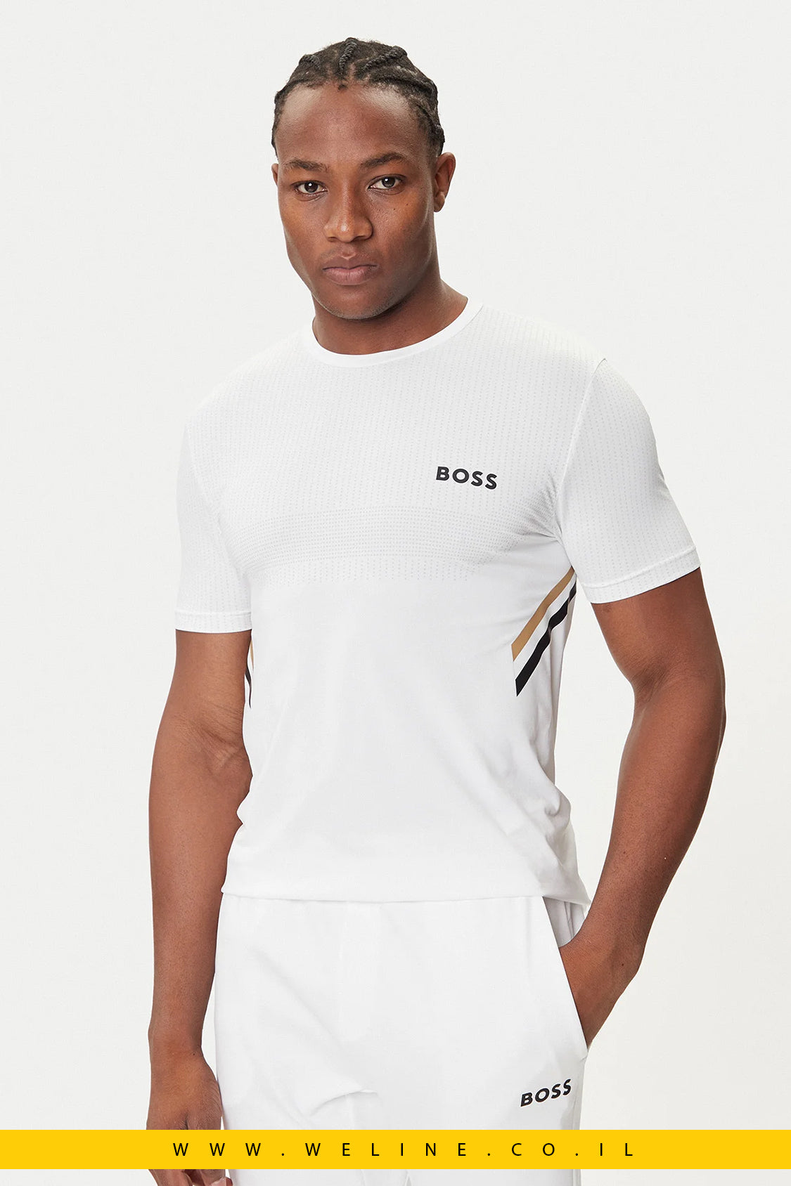 חולצת טי טכנית לגברים בגזרת Slim Fit | BOSS Tech TOC