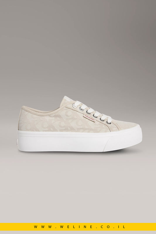 נעלי פלטפורמה Logo Jacquard Platform Trainers Calvin Klein