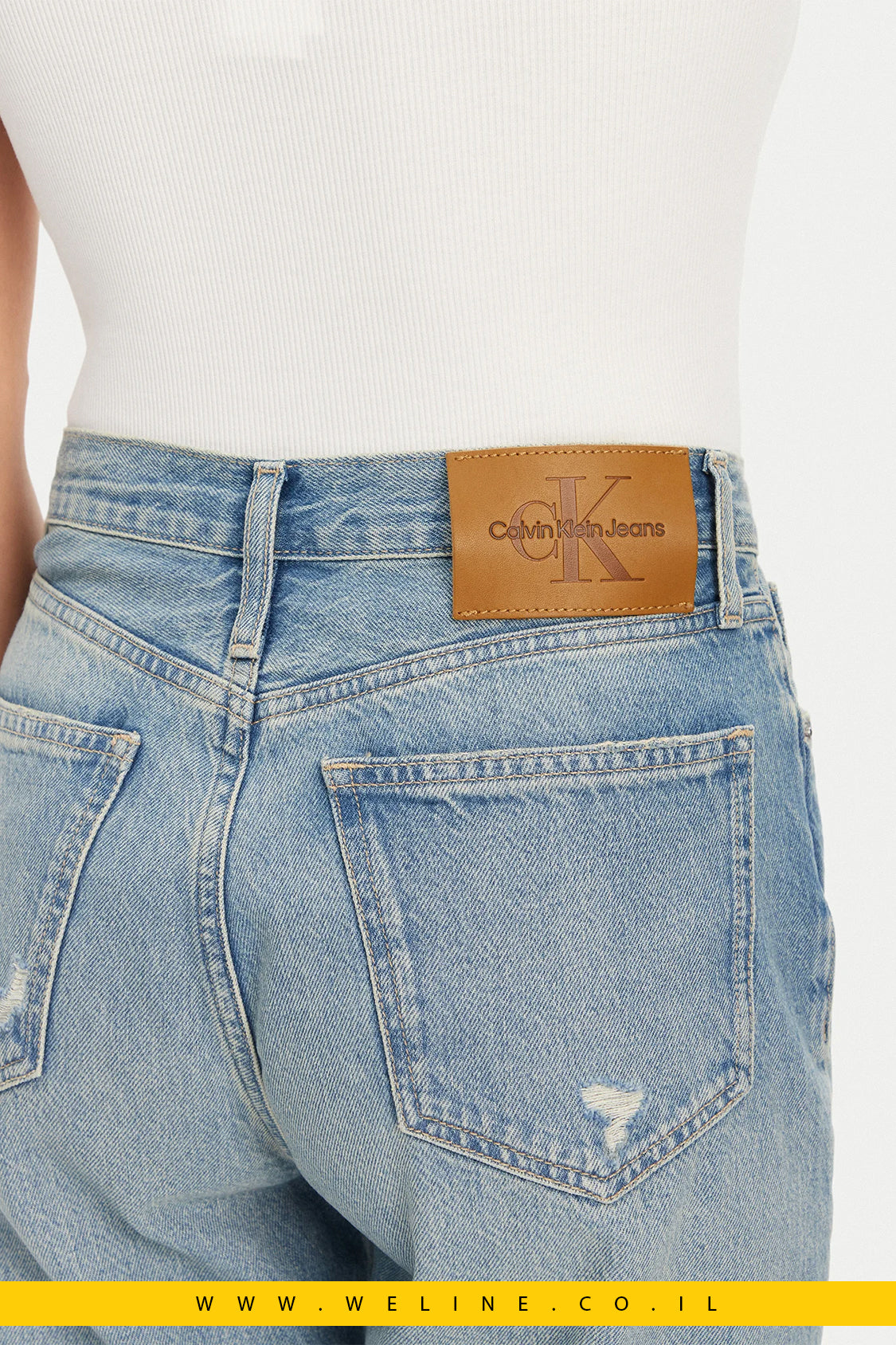 ג'ינס נשים Calvin Klein Jeans Authentic - גזרה ישרה