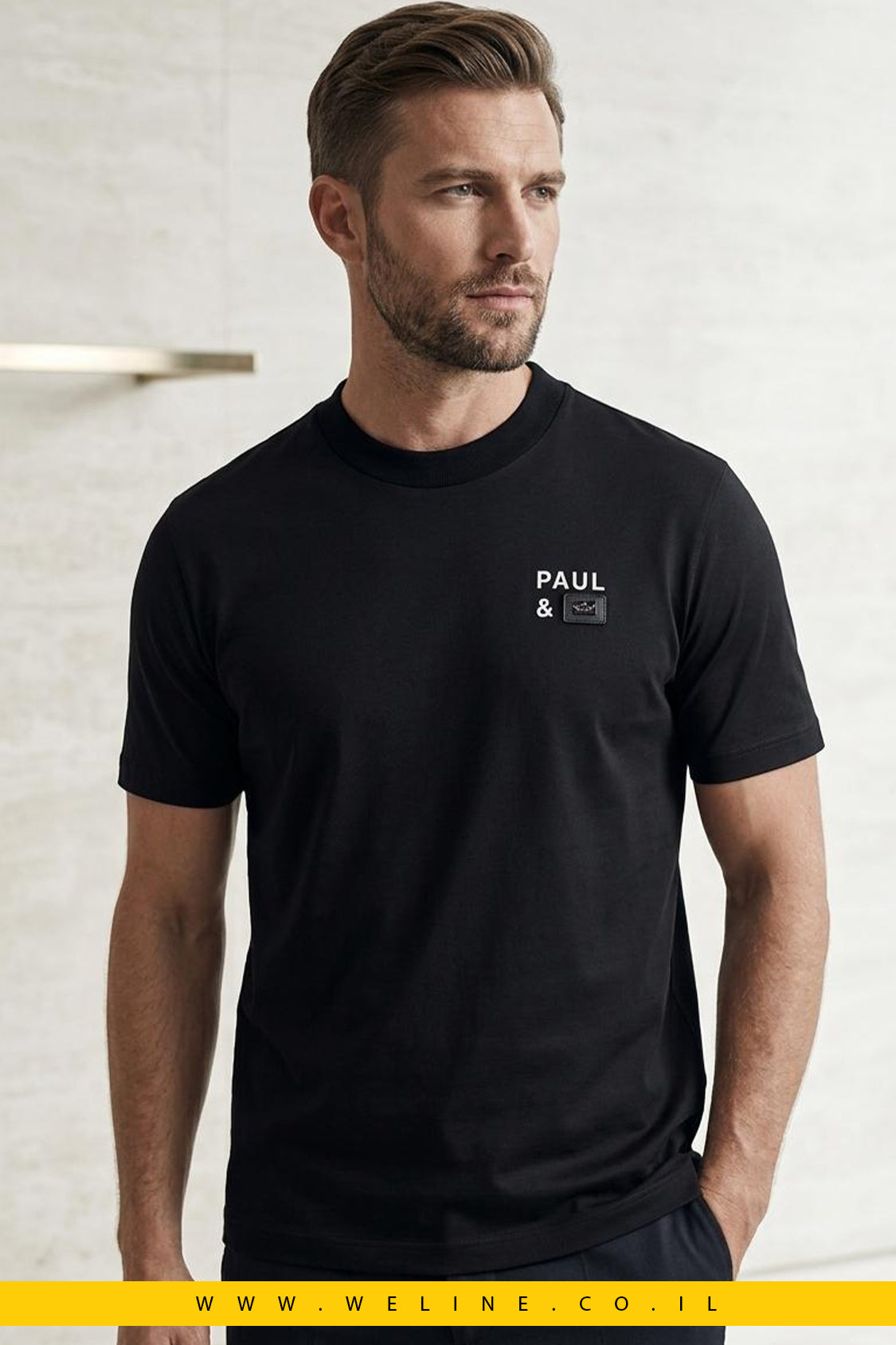 חולצת טי שירט קצר גברים PAUL & SHARK