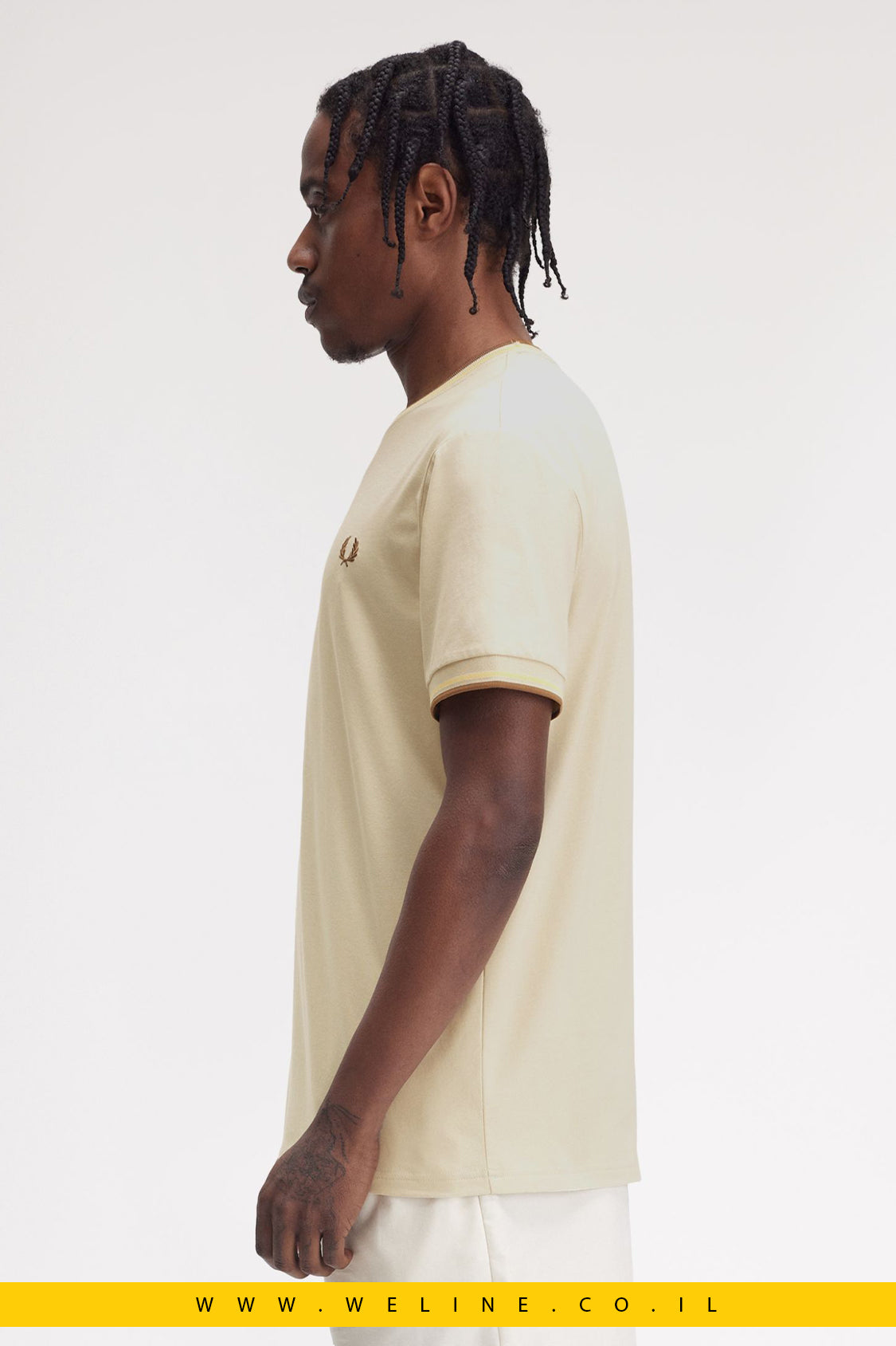 חולצת טי לנשים עם גימור Twin Tipped - Fred Perry