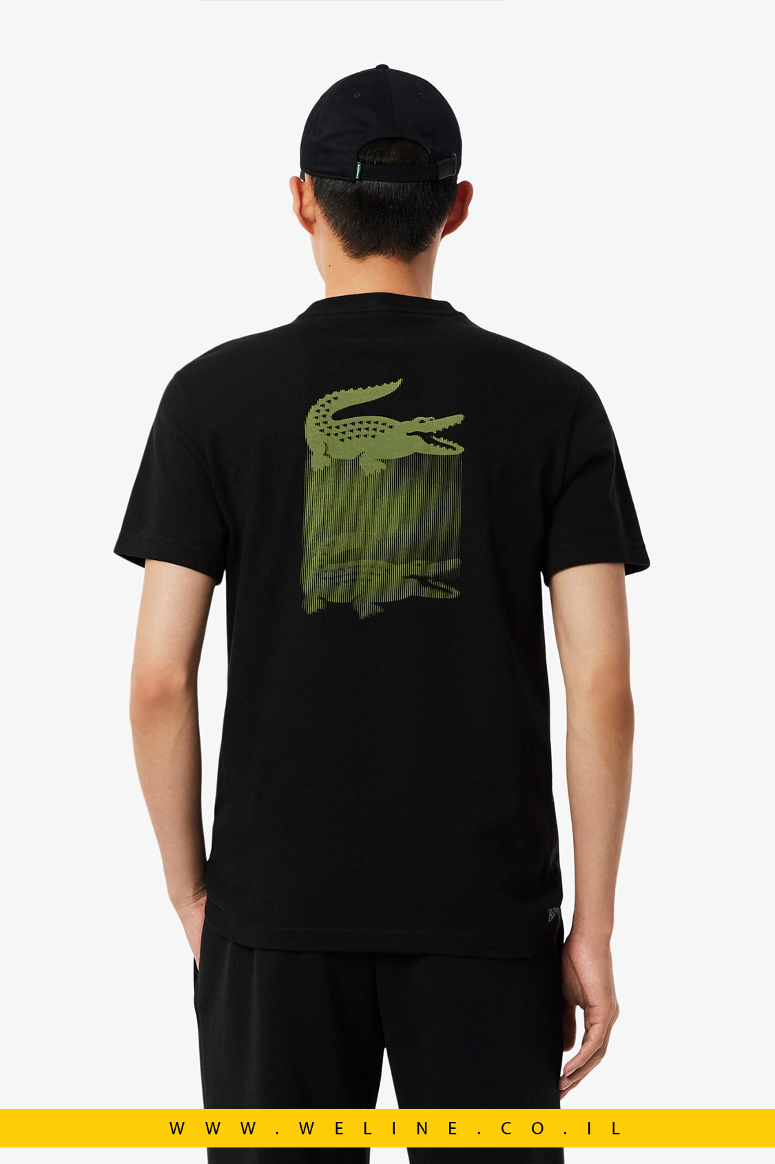 חולצת T ספורט מודפסת Ultra Dry לגברים Lacoste