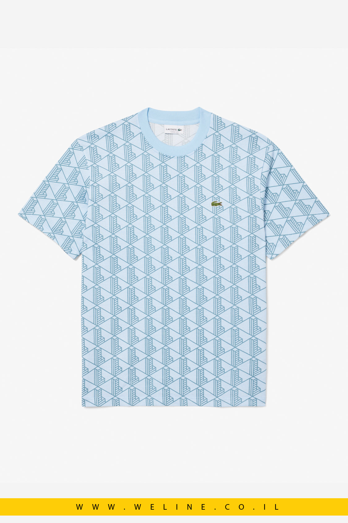 חולצת טי לגברים עם מונוגרמה מכותנה אורגנית – Lacoste